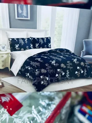 Cotton Duvet Covers Set. 4pcs. ( Blue)