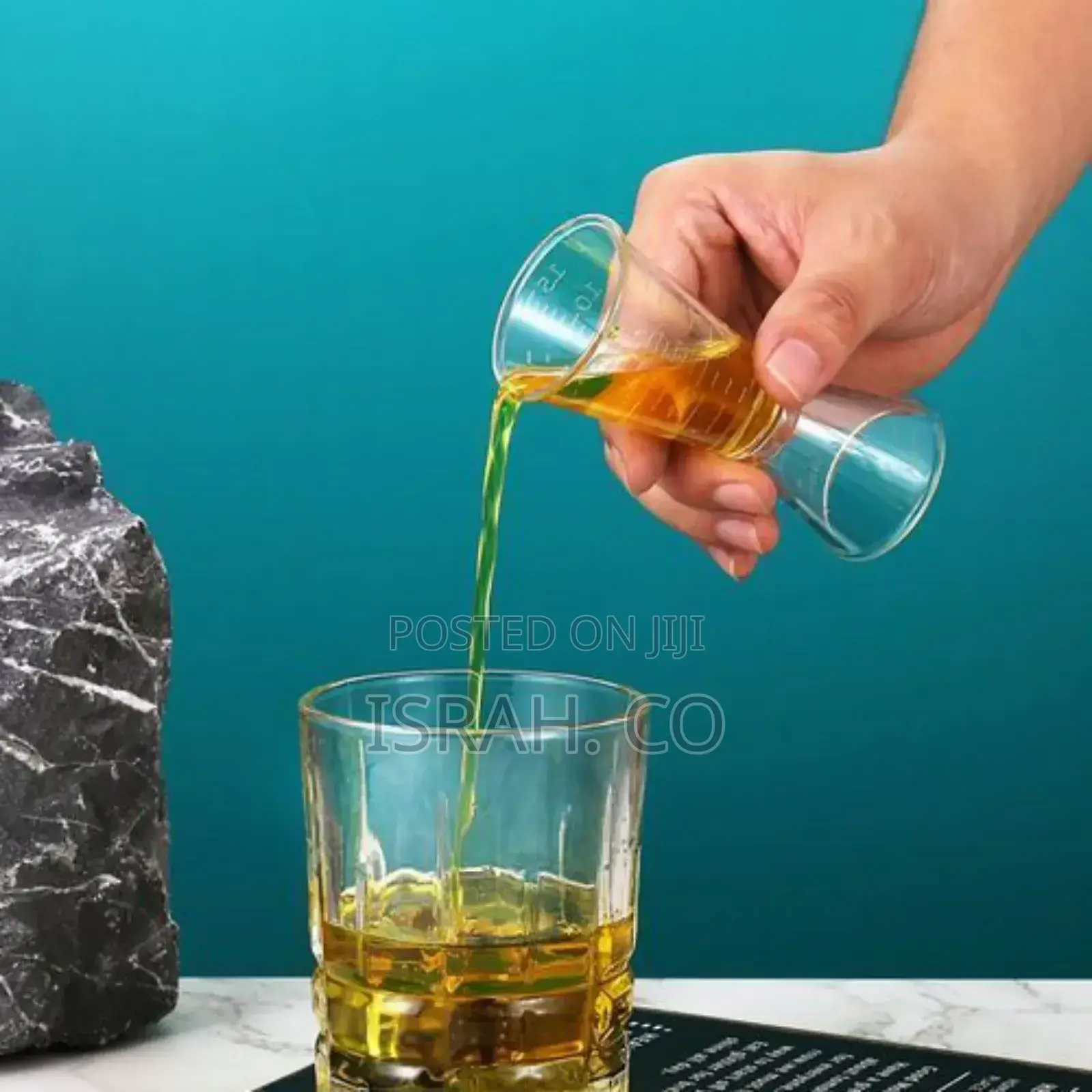 2pc 20cc Double Acrylic Jigger Cocktail Shot Measuring Cup