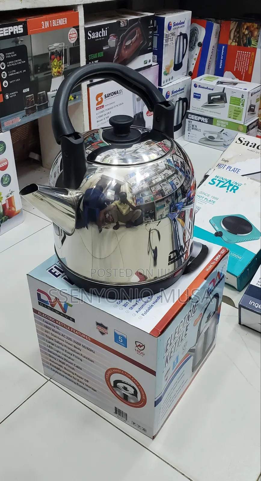 Digiwave 5L Electric Kettle | 1600watts, Fast Boiling