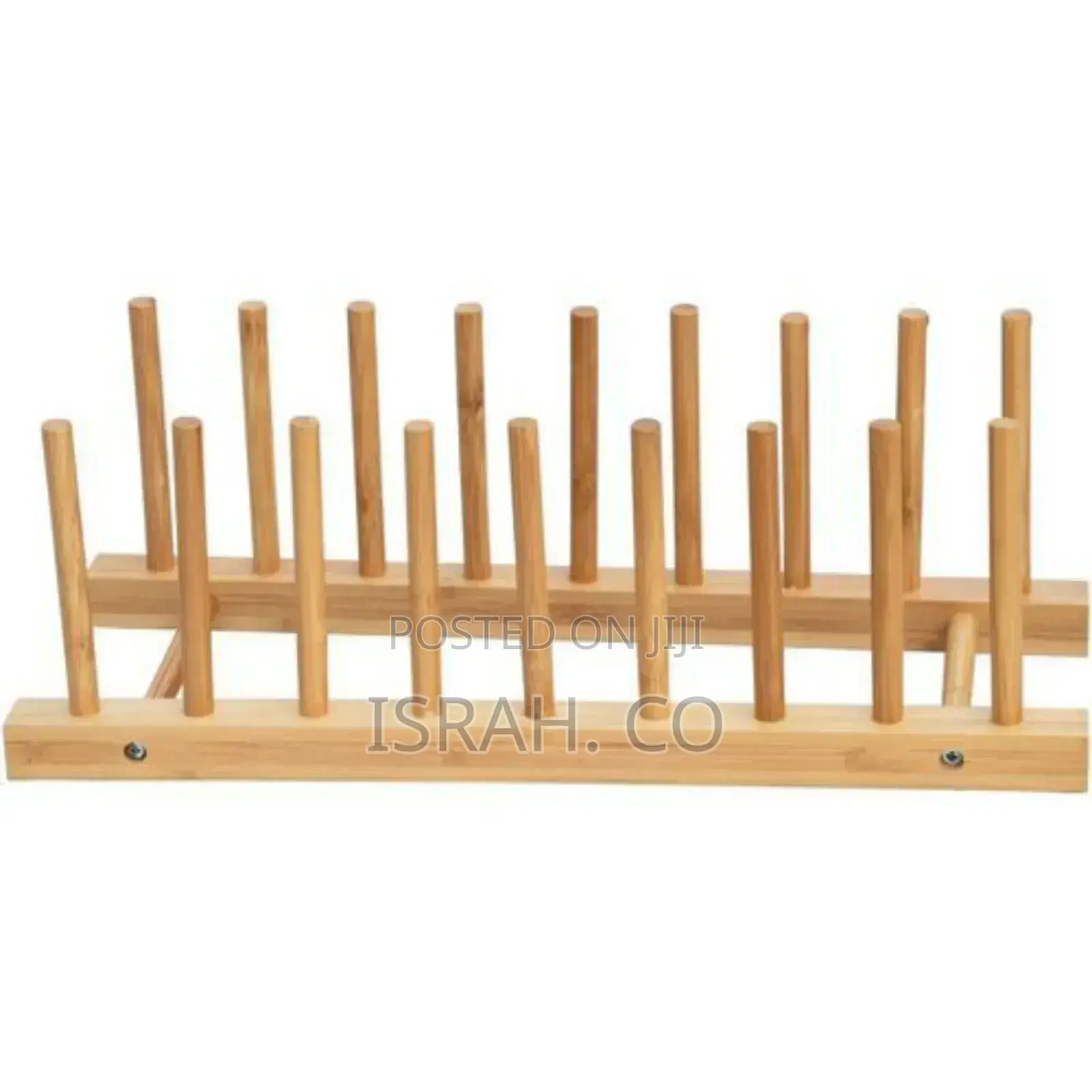 Multi-Purpose Bamboo Plate Holder and Pot Lid Organizer