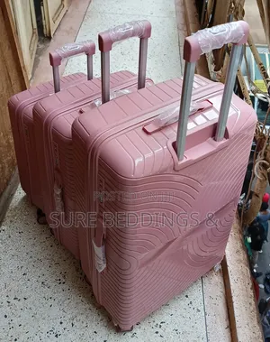 Rose Gold Rubber Suitcases