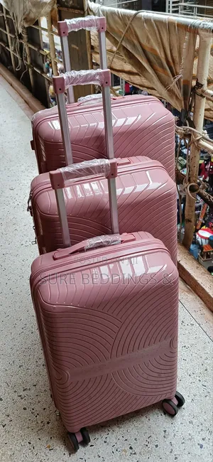 Rose Gold Rubber Suitcases