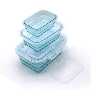 3 Piece Melamine Food Storage Container Box-Blue