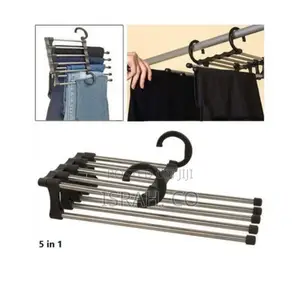 5in1wardrobe Multi-Functional Foldable Trousers Pants Hanger