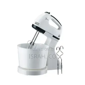 Scarlett 7 Speed Hand Mixer With Stand Mixer Steel Bowl,