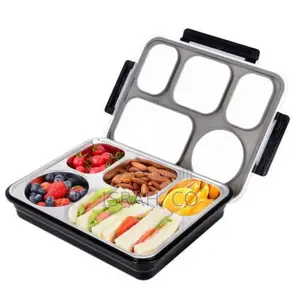 5 Compartment Lunchbox, Portable Food Flask Container, Color