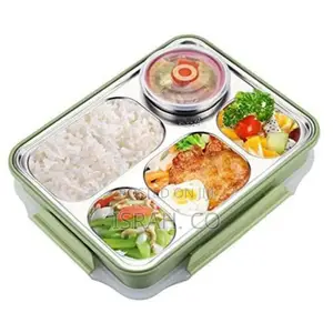 5 Compartment Lunchbox, Portable Food Flask Container, Color