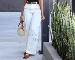 Notch White Ladies Pants