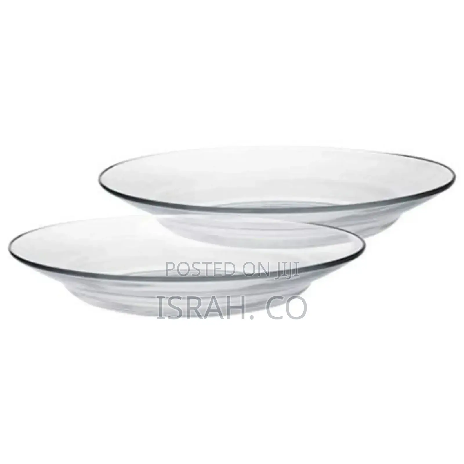 Clear Glass Round Soup Plates, 6PCS - Colorless