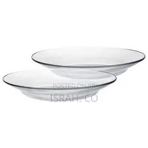 Clear Glass Round Soup Plates, 6PCS - Colorless