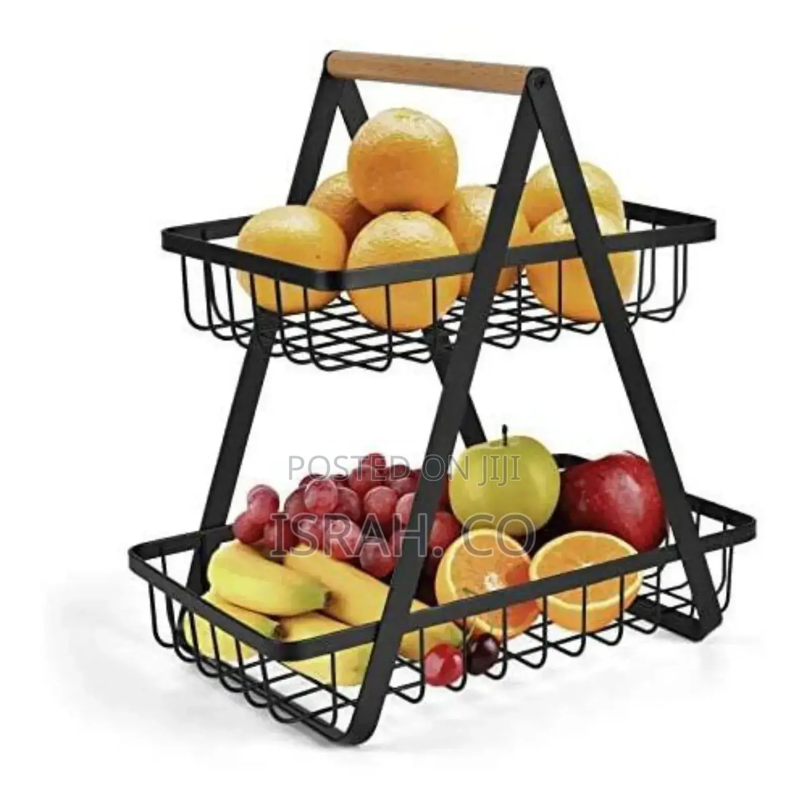 2-Tier Fruit Basket Bowl Bread Basket Vegetable Holder