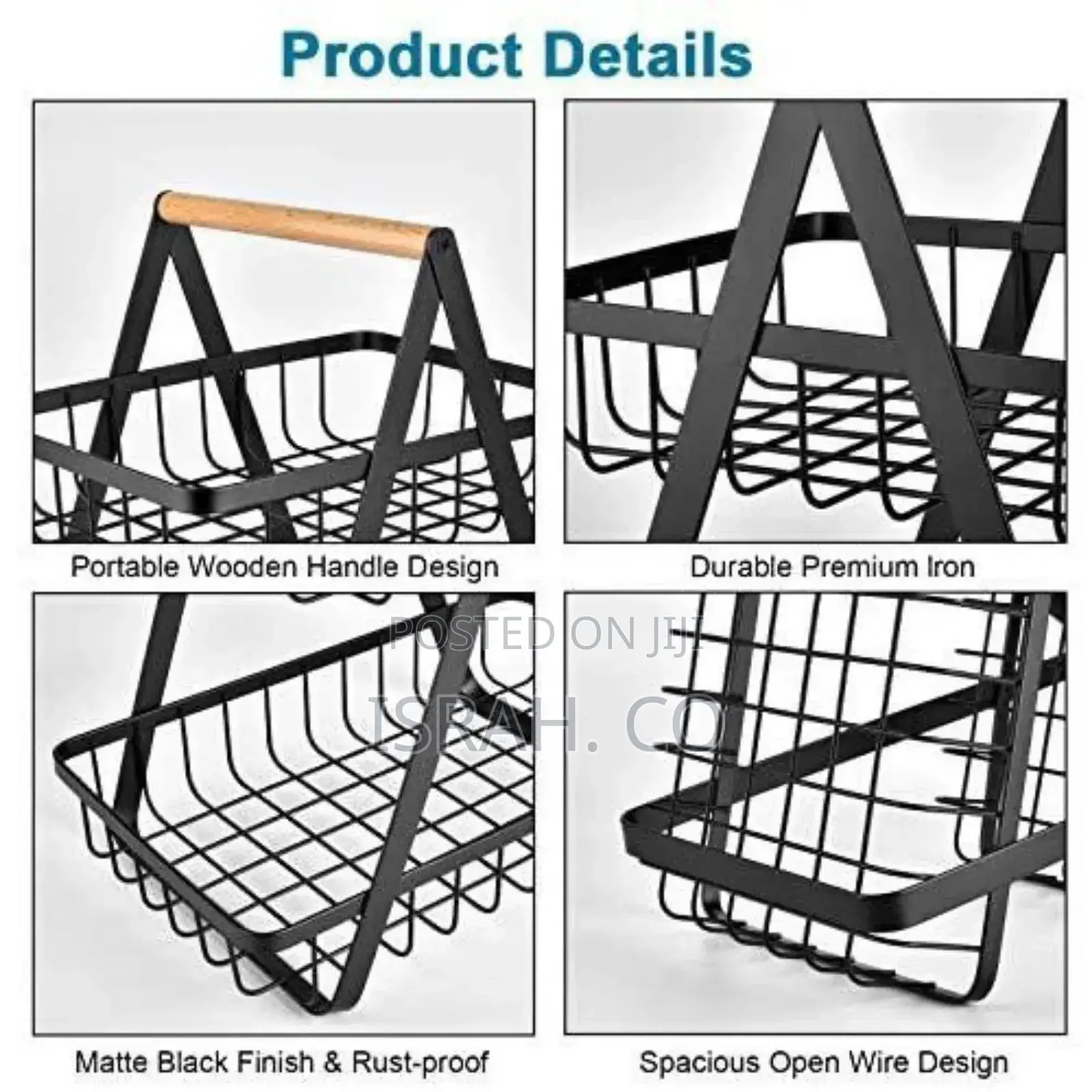 2-Tier Fruit Basket Bowl Bread Basket Vegetable Holder