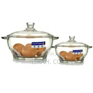 1.5 2.5 Liter Granity Glass Serving Dishes Set With Lids-