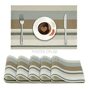 6 PCS Table Mats With a Runner - Grey