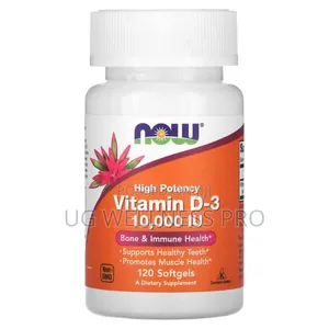 NOW Foods, Vitamin D3 10000, High Potency, 120 Softgels
