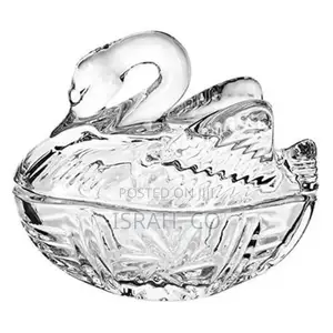 Glass Candy Dish With Lid Sugar Bowl Cookie Jar Party Decor