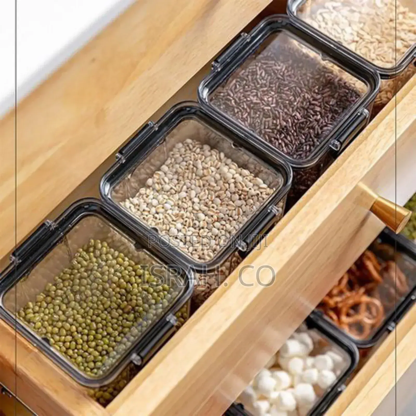 700ml 4-Piece Plastic Transparent Storage Box Tins Container