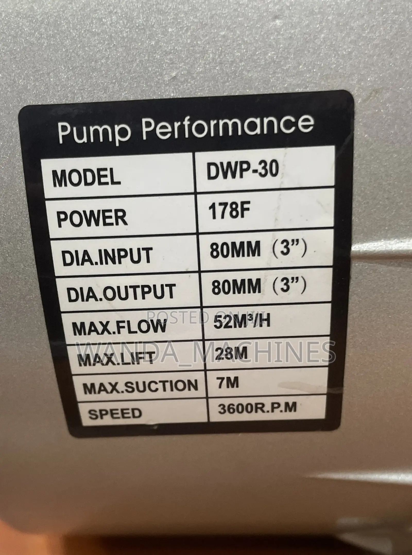 Water Pump Spare Part 3inch