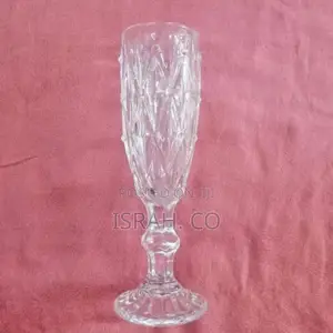 6 Pieces of Long Diamond Design Wine Glasses-Colorless.