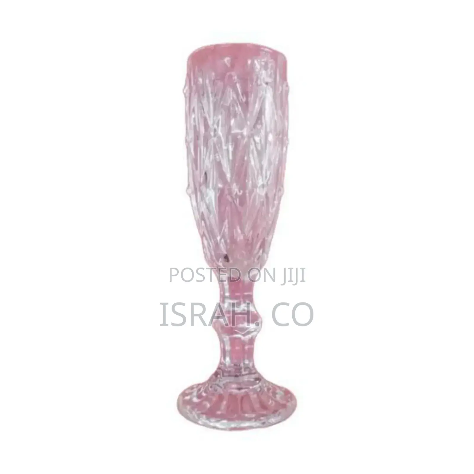 6 Pieces of Long Diamond Design Wine Glasses-Colorless.