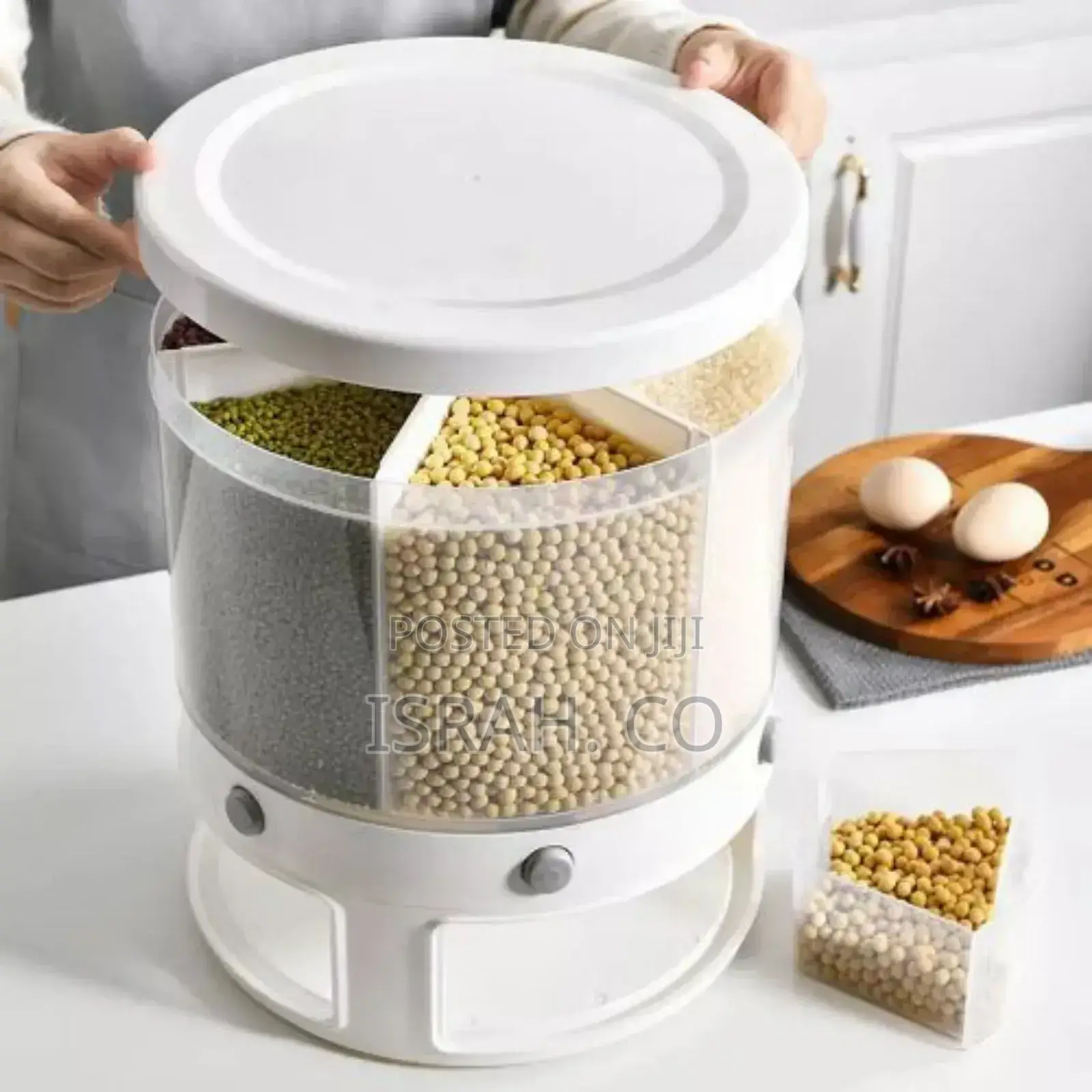 Food Storage Rice Bucket Cereal Dispenser Containerorganizer