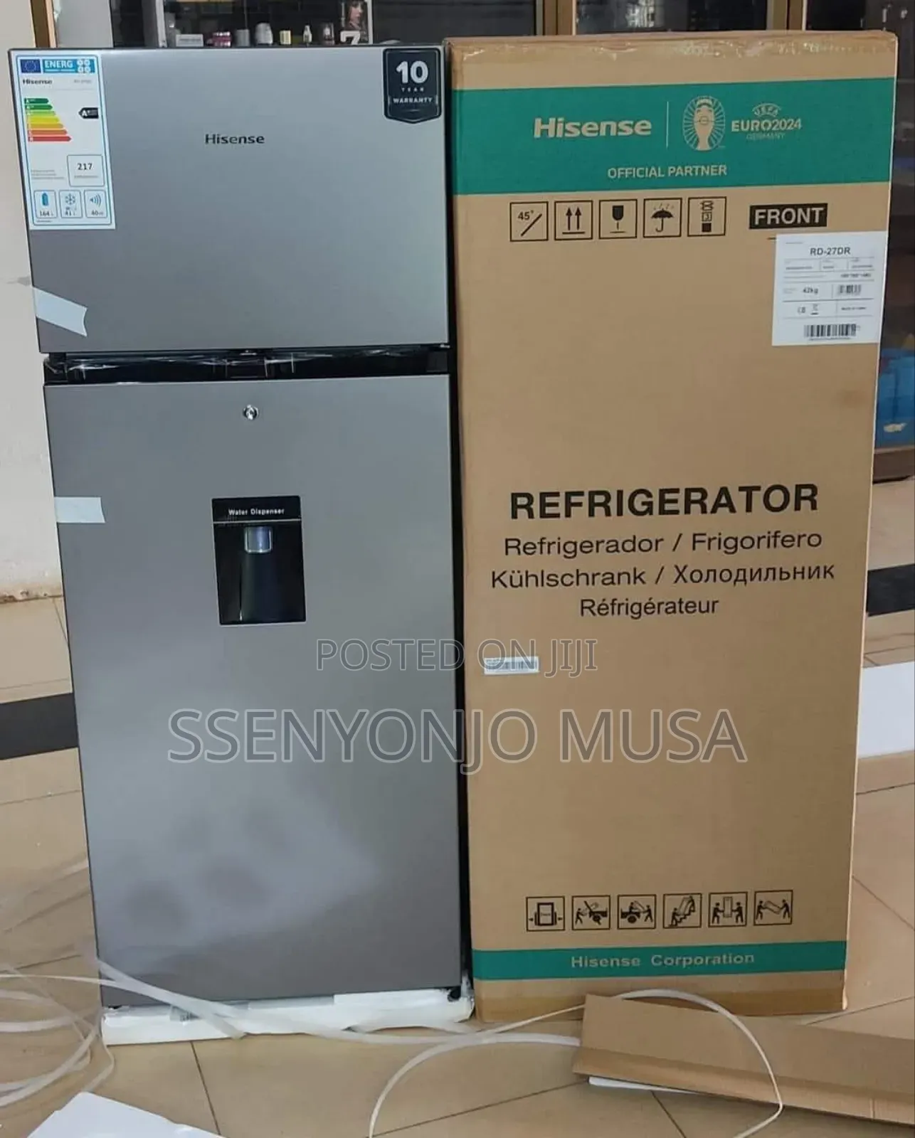 Hisense Rd-27dr 270l 2-Door Fridge | Top Freezer, Water D-