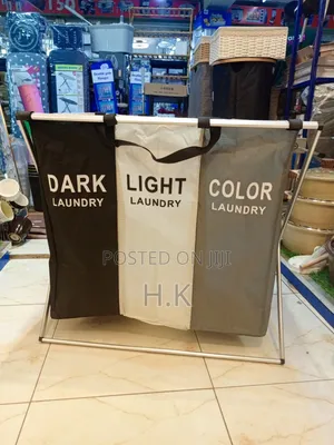 3-Section Foldable Laundry Hamper