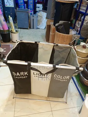 3-Section Foldable Laundry Hamper