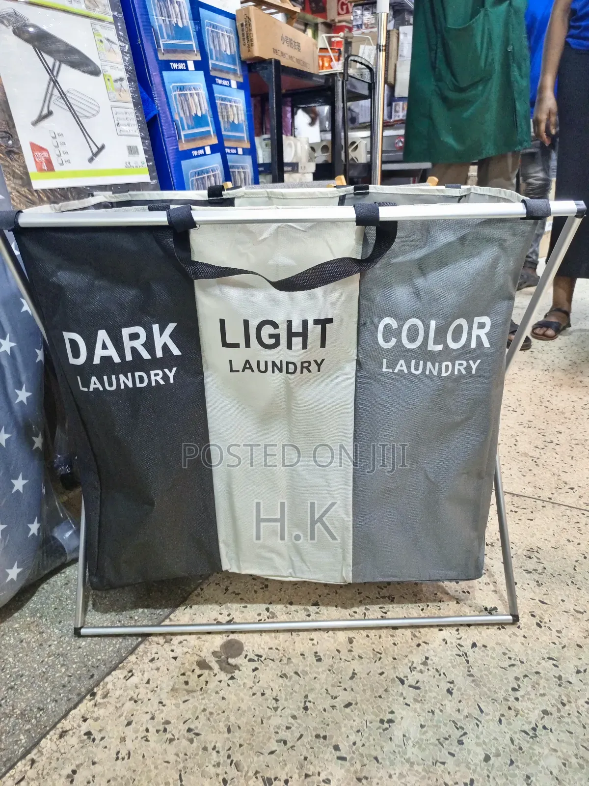 3-Section Foldable Laundry Hamper