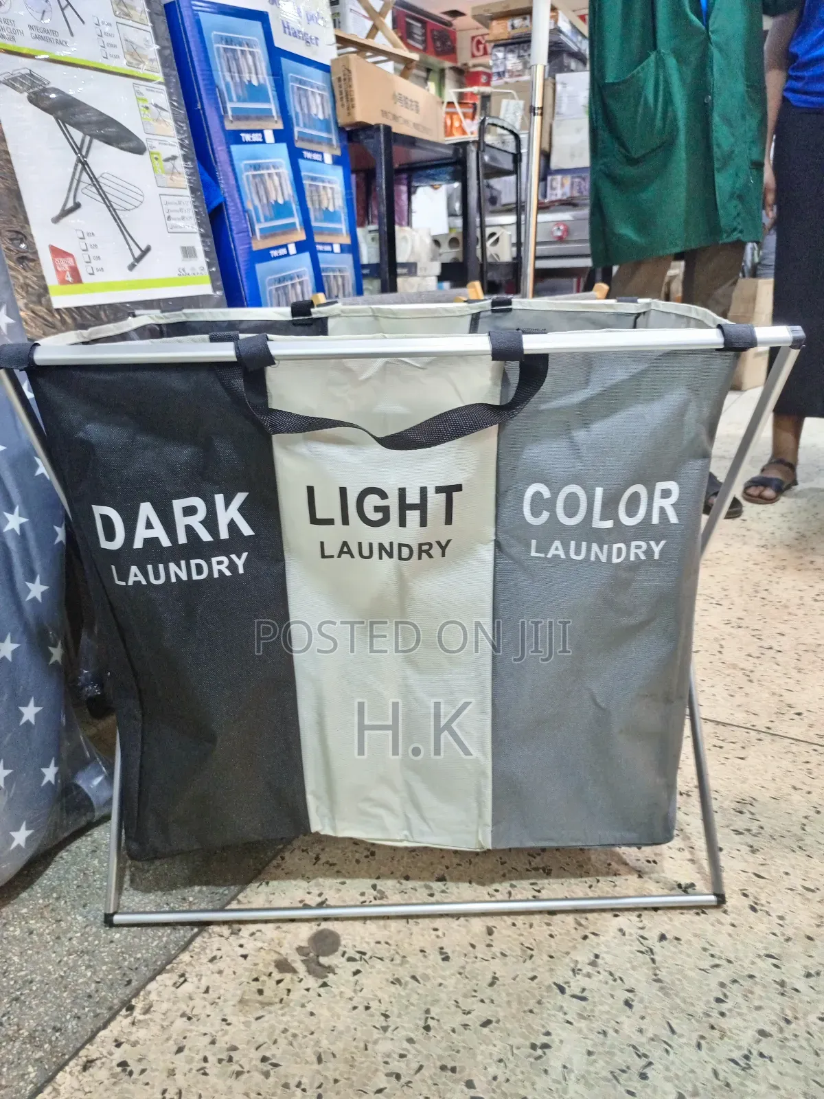 3-Section Foldable Laundry Hamper