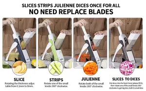 Vegetable Slicer Manual Adjustable Mandoline Slicer Dicer