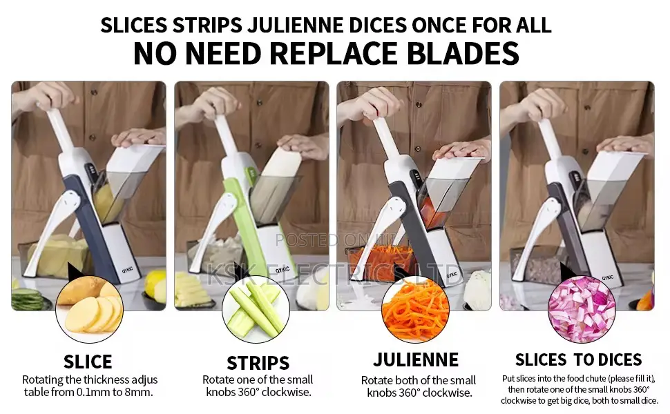 Vegetable Slicer Manual Adjustable Mandoline Slicer Dicer