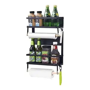 Magnetic Fridge Side Shelf Storage Organizer, Spice Rack