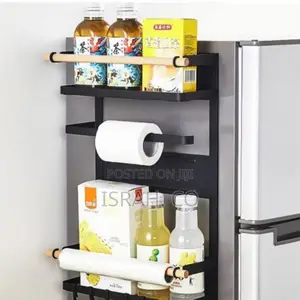 Magnetic Fridge Side Shelf Storage Organizer, Spice Rack
