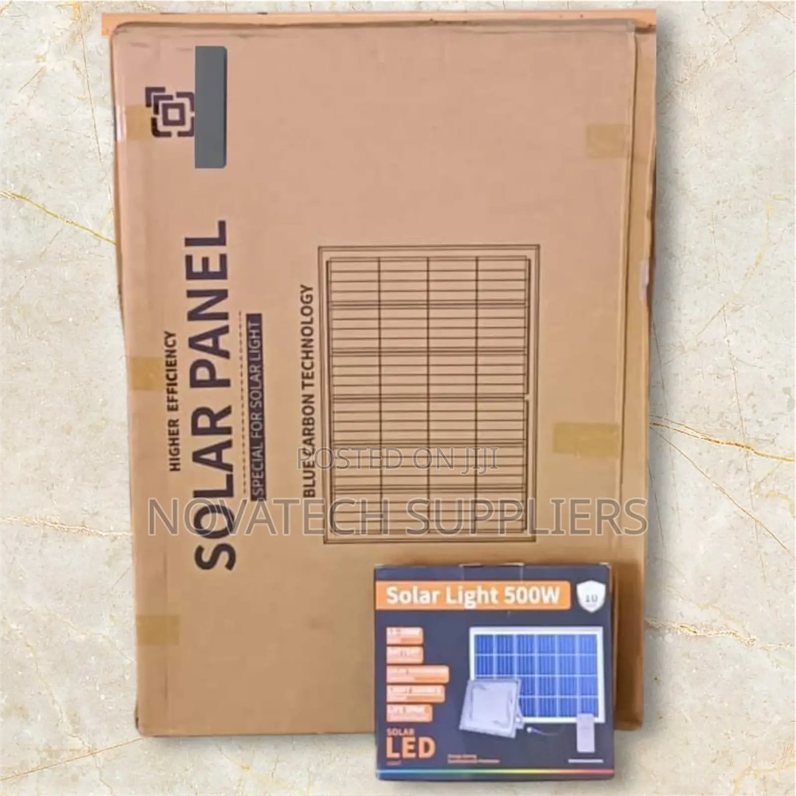 500W Blue Carbon Wawa Solar Flood Lights Zepha