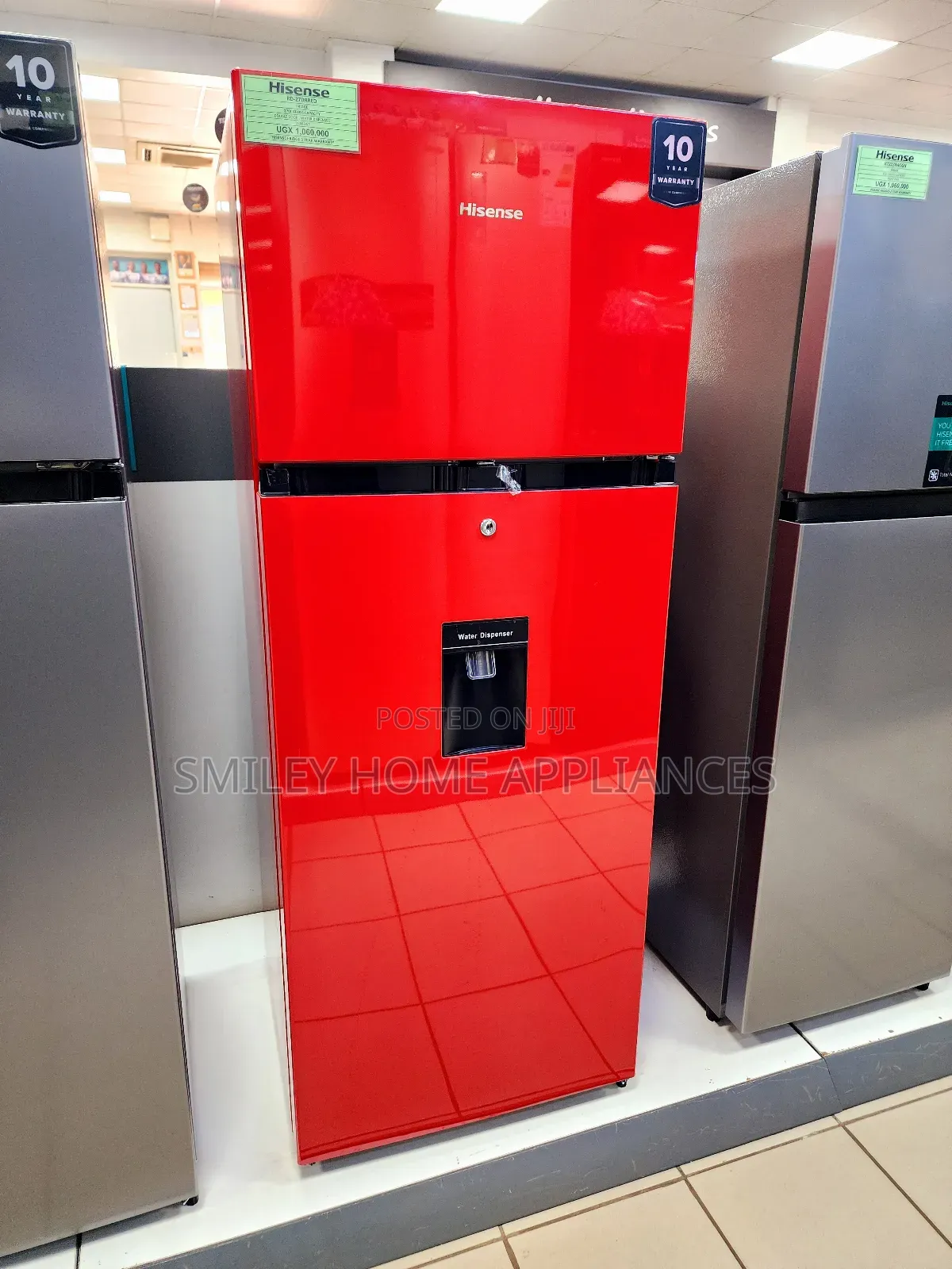 270ltrs Hisense Refrigerator With Dispenser Red Color