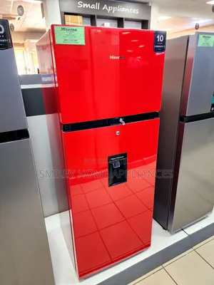 Hisense Red Color 270ltrs Double Door Fridge With Dispenser