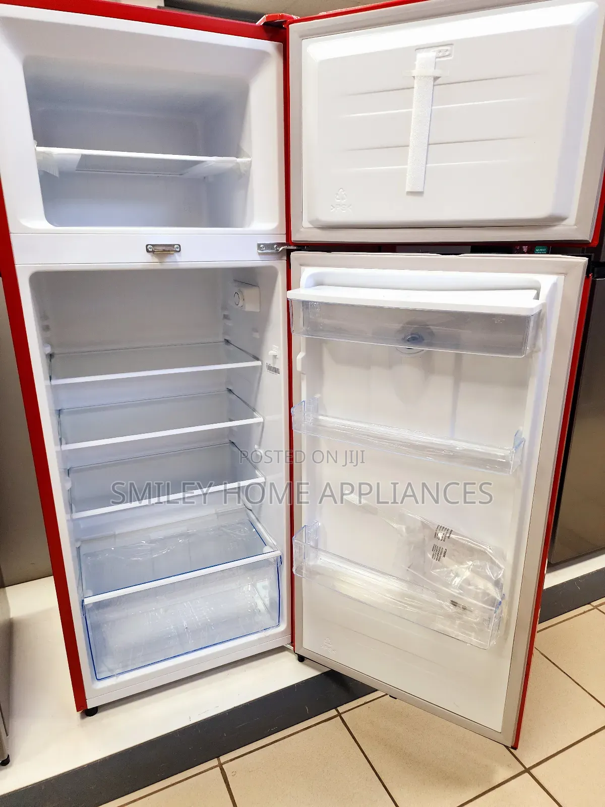 Hisense Red Color 270ltrs Double Door Fridge With Dispenser