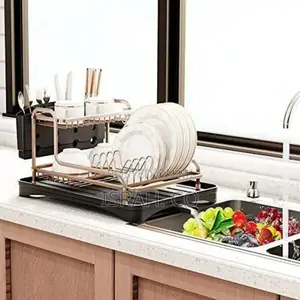 Dish Rack Aluminum Black