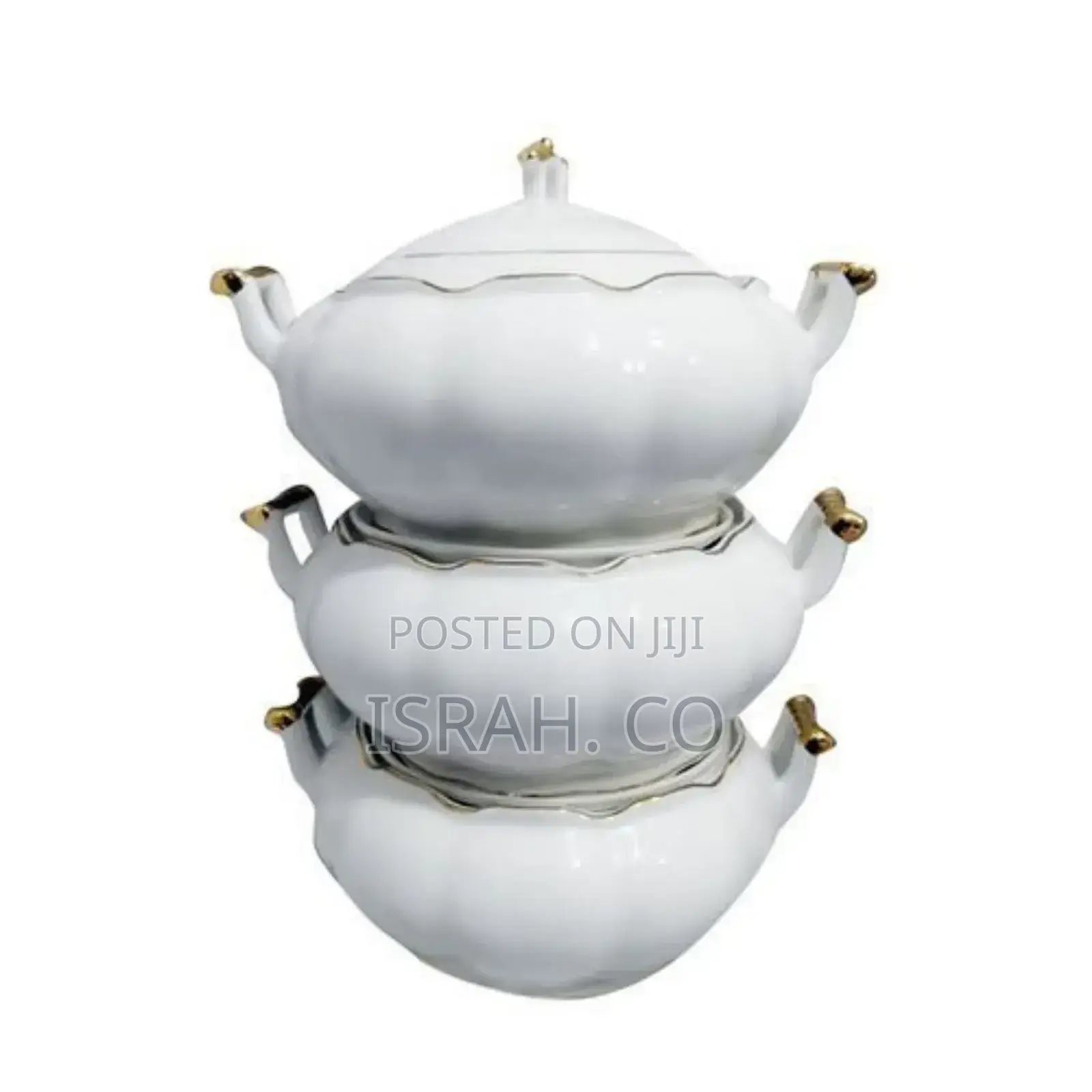 3 Piece Soup Food Serving Dishes Bowls Casserole Pots
