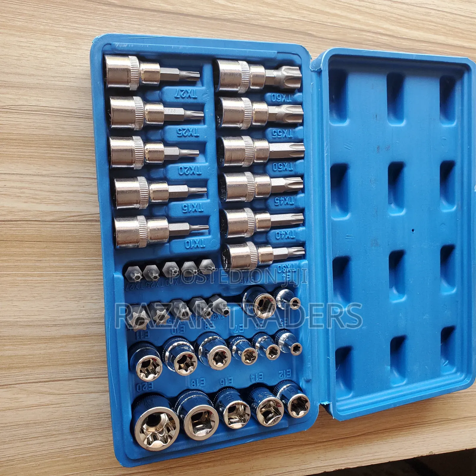 34 Pieces Torx Bit Socket and E-Torx (Star) Socket Set