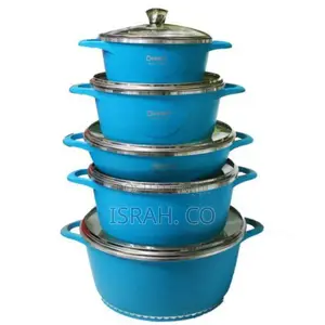 Pieces of Non-Stick Stick Serving /Cooking Saucepans-Blue.