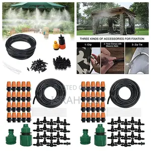 Misting Cooling System Water Spray Kit,Black