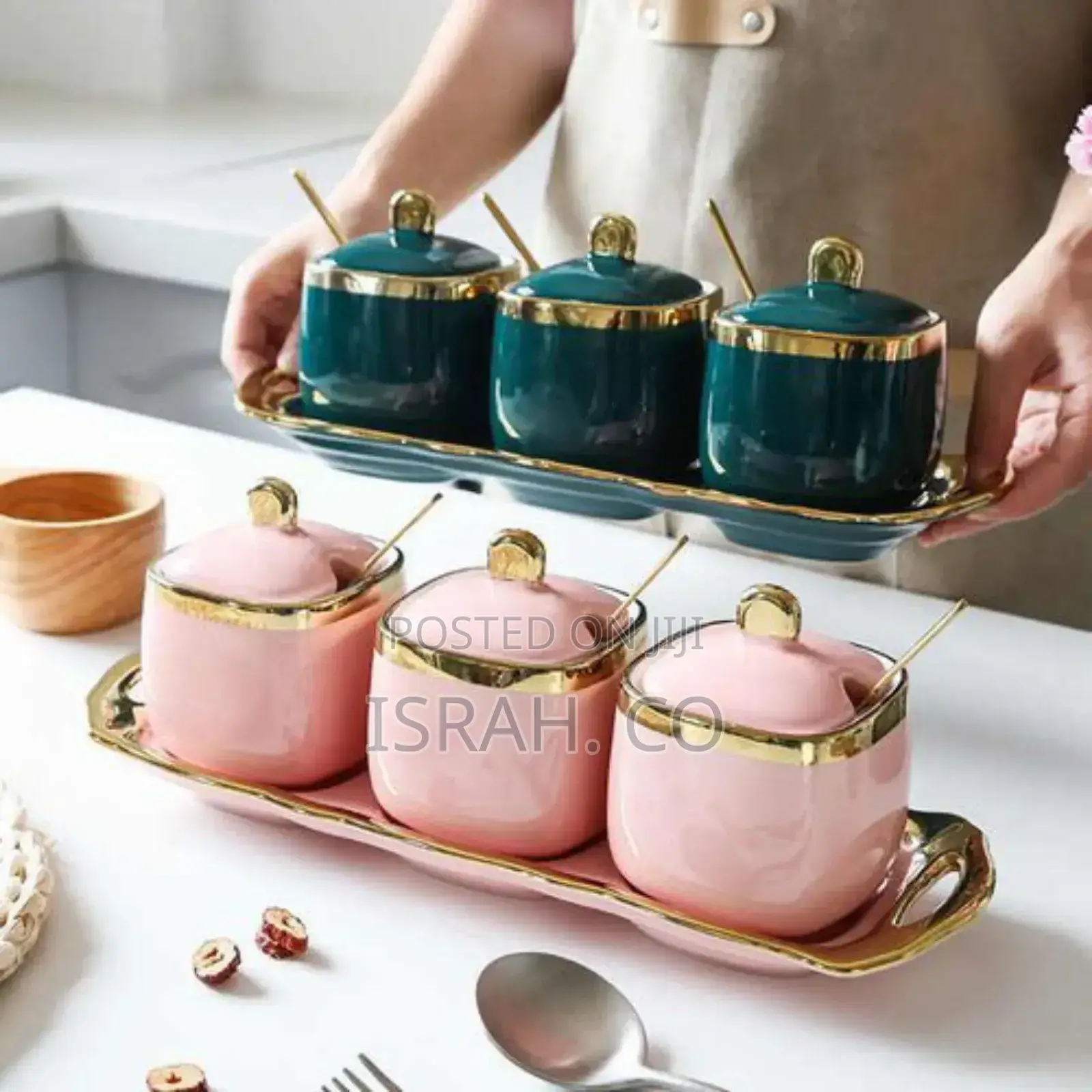 3 Piecesugar Bowl, Coffee,Tea Canister Storage Containers -