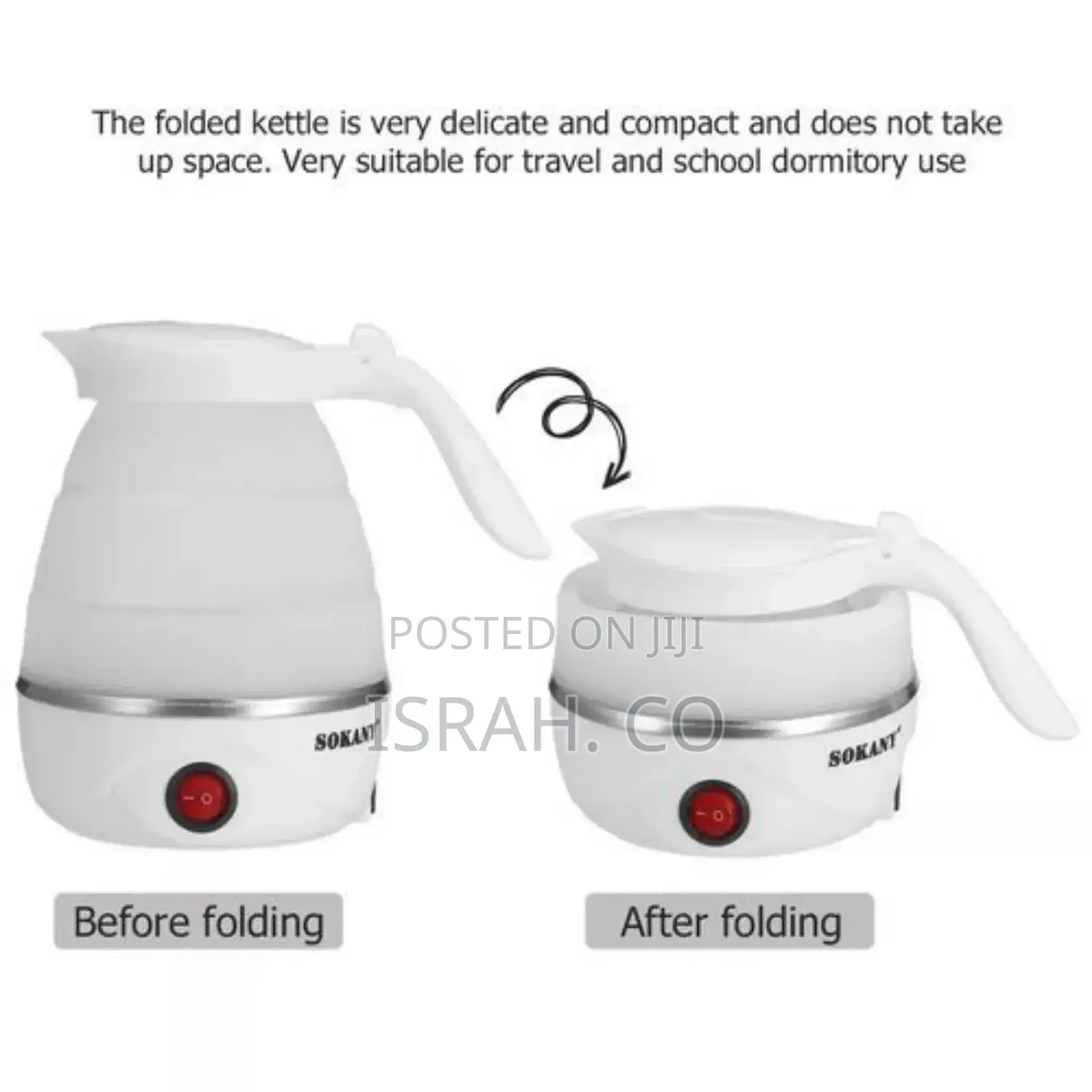 Sokany 0.7L Travel Silicone Portable Electric Kettle