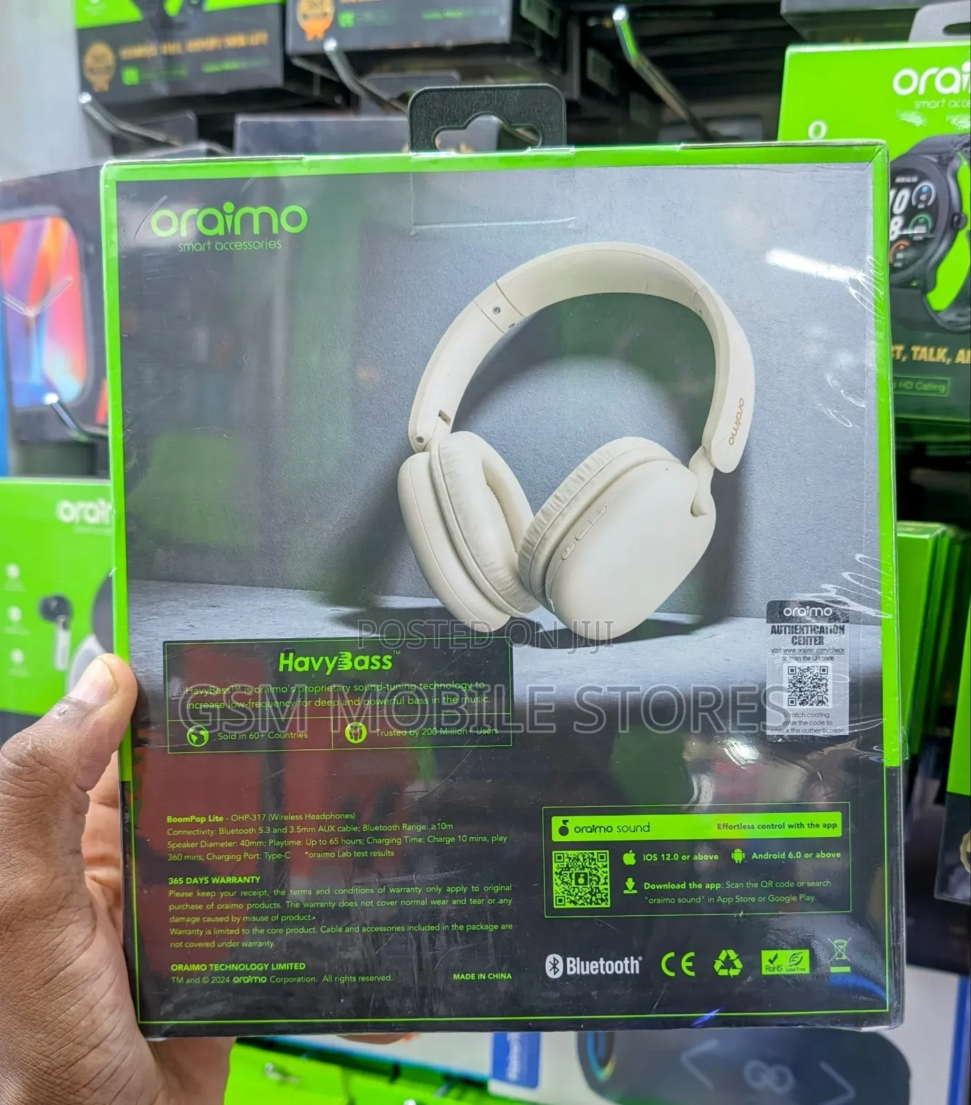 Oraimo Boompop Lite ENC Over-Ear Wireless Headphones