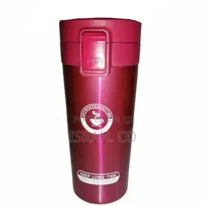 Stainless Steel Thermos Travel Mug Cup, 380 Ml - Pink