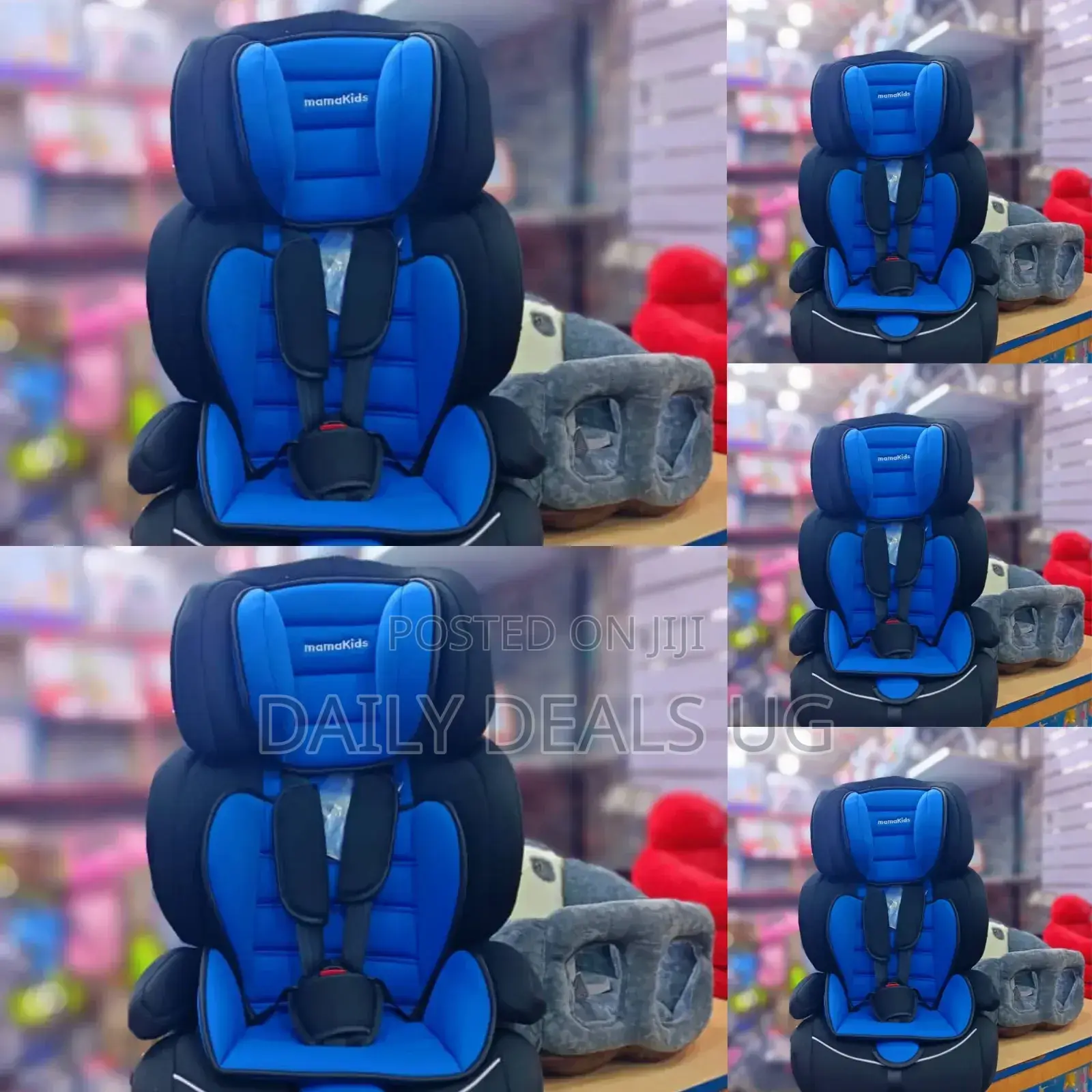 Blue and Black Rotating Car Seat