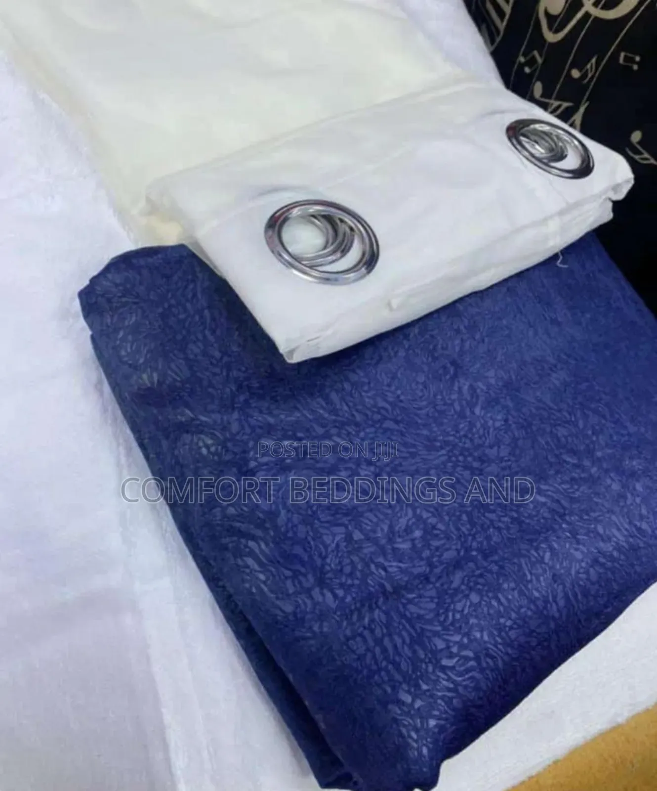 Plain Navy Blue Curtain