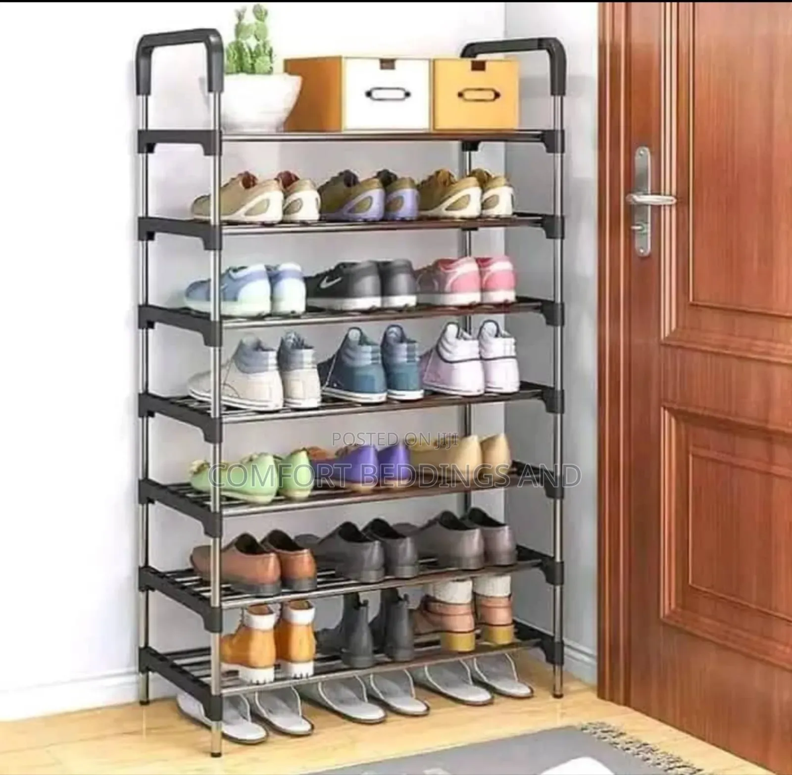 Free Standing Metallic Shoe Rack